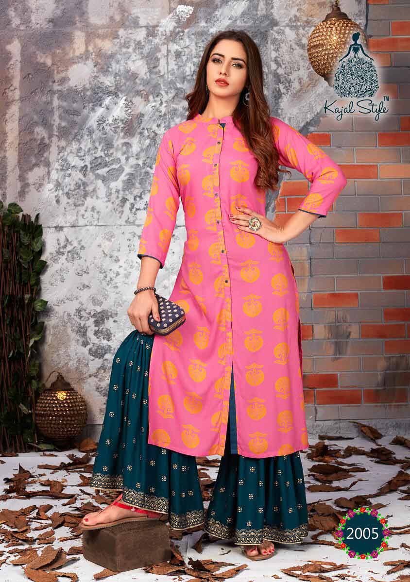 Kajal Style Fashion Label Vol-2 Cotton Rayon Kurti Set Kajal Style Fashion Label Vol-2 Cotton Rayon Kurti Set